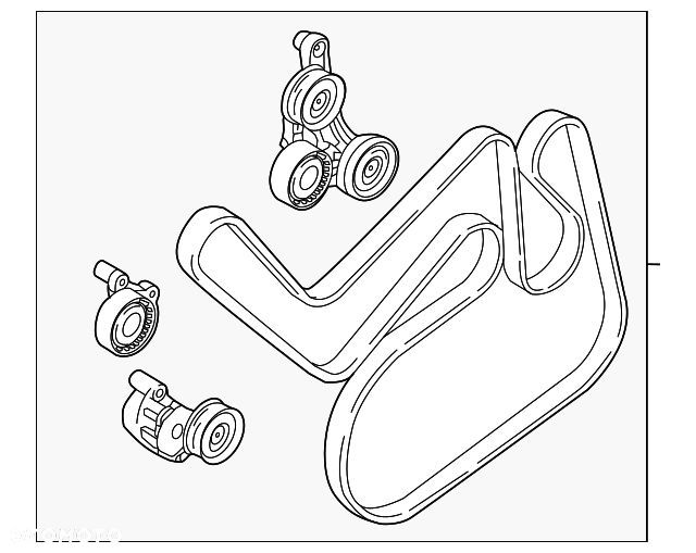 VOLVO S60 V60 XC60 zestaw osprzetu 3 napinacze + pasek 2,0T 32213657 - 2