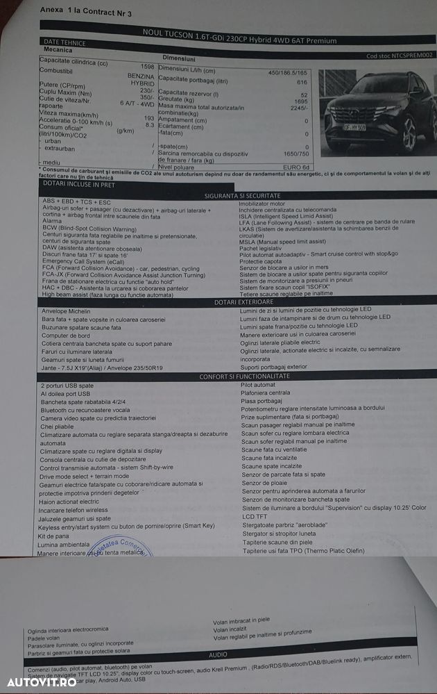 Hyundai Tucson HEV 1.6 l 230 CP 4WD 6AT Premium - 7
