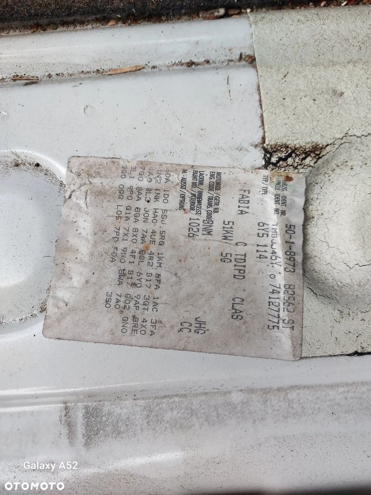 Klapa bagażnika SKODA FABIA KOMBI 1,4D 06R. drzwi,lampy,drzwi,zderzaki.... - 5