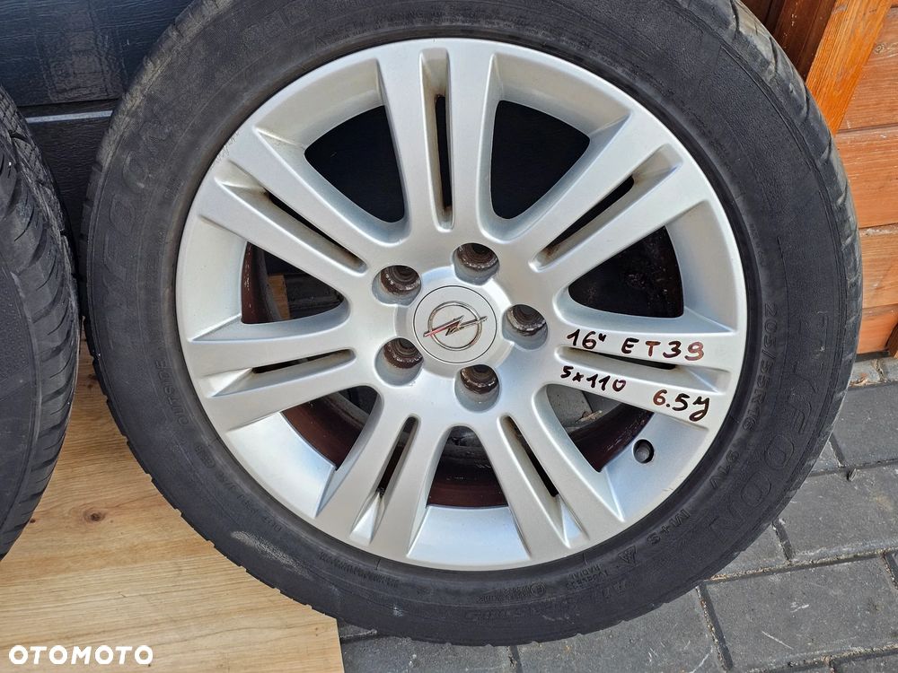 KOŁA FELGI ALUMINIOWE OPONY WIELOSEZONOWE OPEL VECTRA ASTRA ZAFIRA SIGNUM 16 CALI 5x110 ET39 205/55/16 - 4