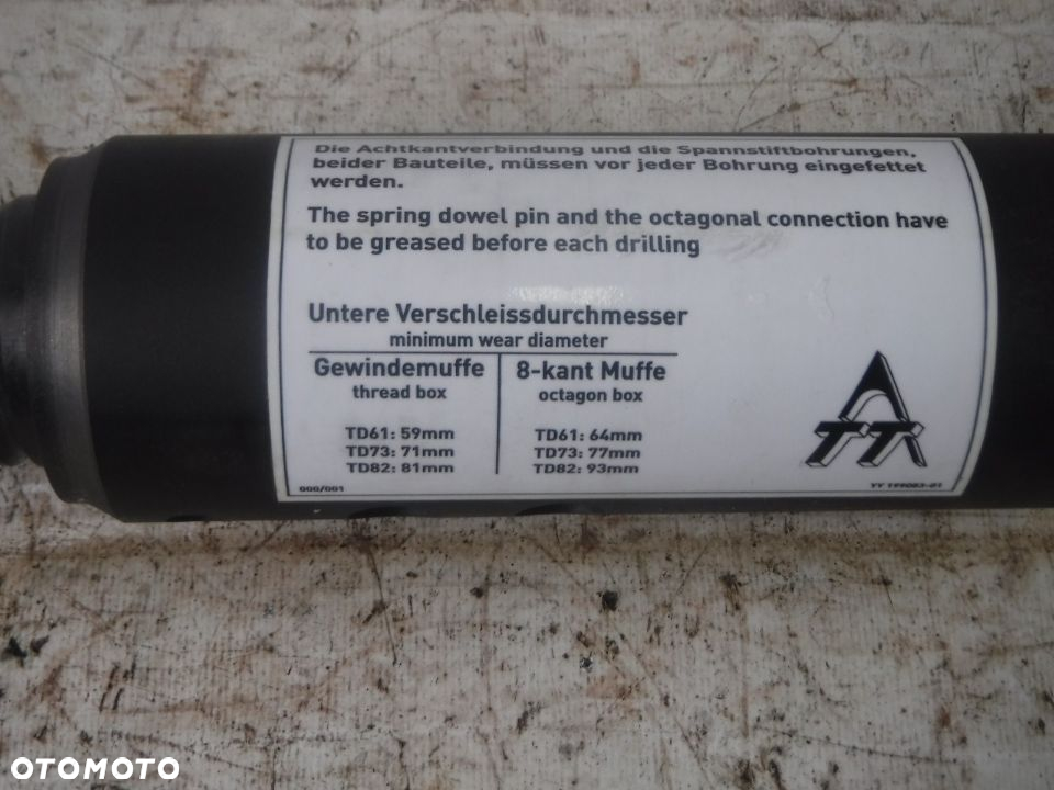 żerdz wiertnicy sruba tt yy 249022 tracto technic 110066429-20 - 2