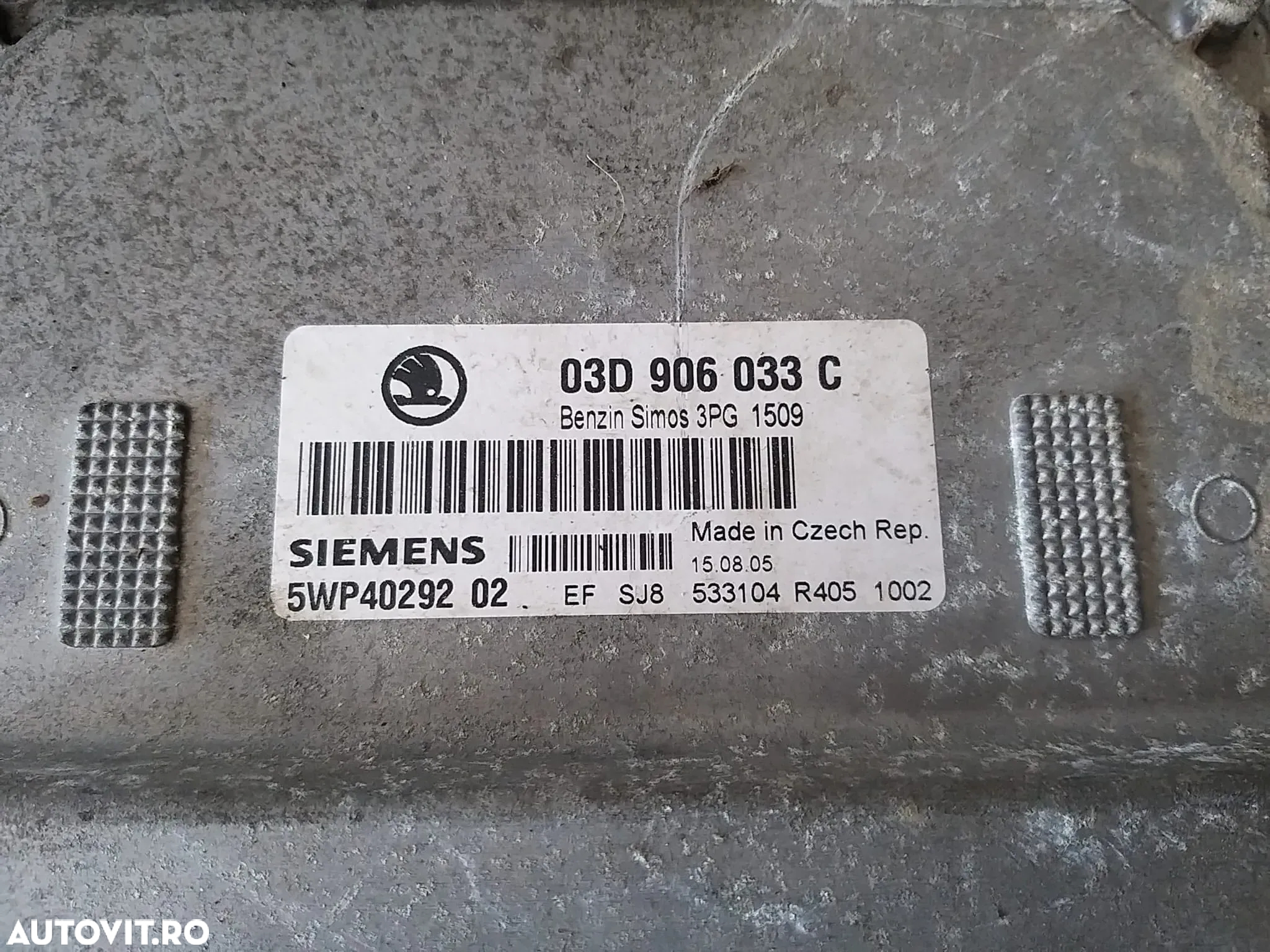 Ecu calculator motor 1.2 b skoda fabia 1 6y 03d906033c 5wp4029202 - 2