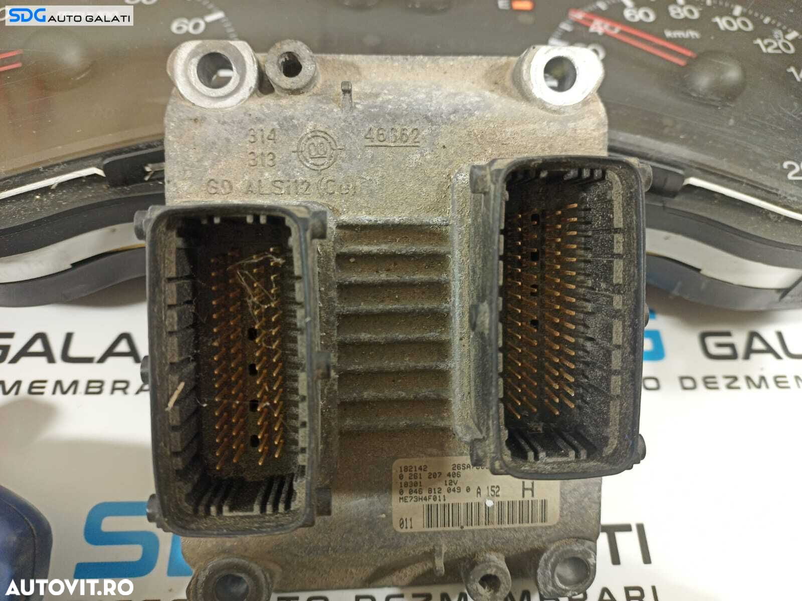 Kit Pornire Complet ECU Calculator Motor Ceas Bord Calculator Tablou Sigurante Confort Comfort Cheie Cip Imobilizator Fiat Punto 1999 - 2003 Cod 0261207406 56812235 [L2024] - 2
