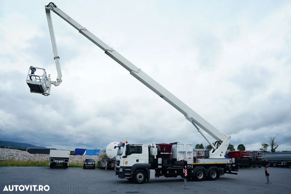 MAN TGS 26.400 / Platformă de lucru aeriană / 6x4 / PALFINGER WT 530 / ÎNĂLȚIME DE LUCRU 53 M / / CAPACITATE DE RIDICARE 600 KG - 5 PERSOANE / MANUALĂ - 8