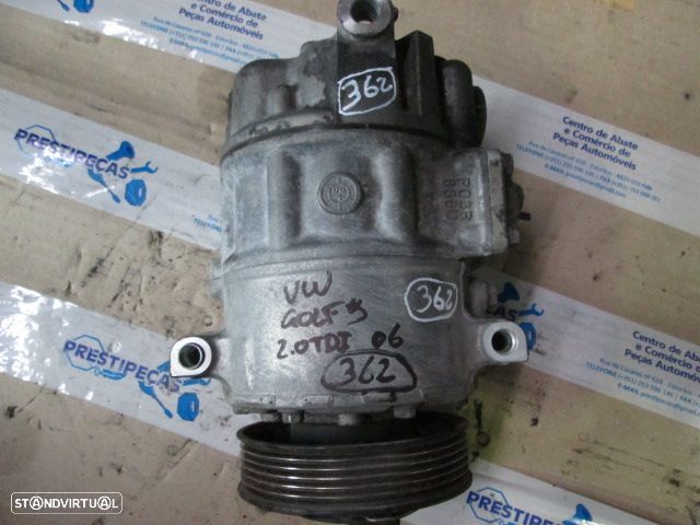 Compressor AC 1K0820803S VW GOLF 5 2006 2.0TDI AUDI A3 2006 2.0TDI SEAT ALTEA FASE 1 2006 1.9TDI 105CV 5P CINZENTO DIESEL SANDEN - 1