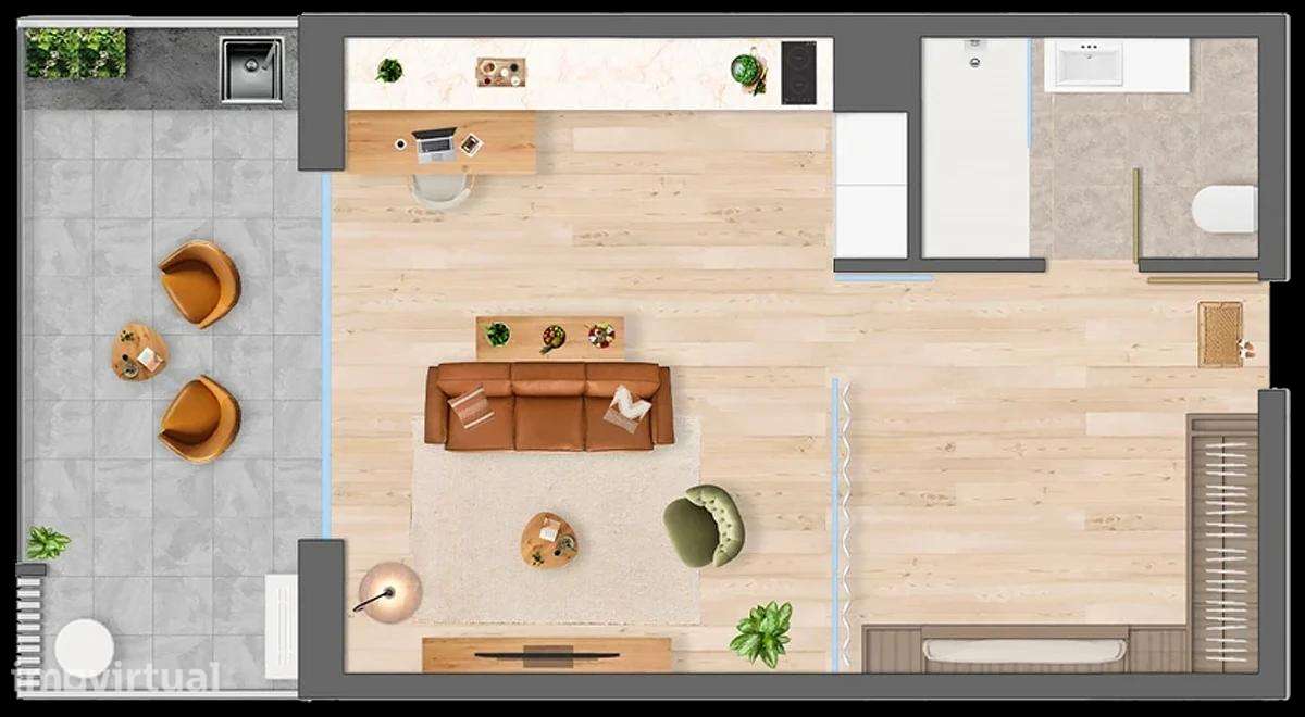 T0 Novo para Arrendamento – Empreendimento Kori | Vila Nova de Gaia - Grande imagem: 3/26