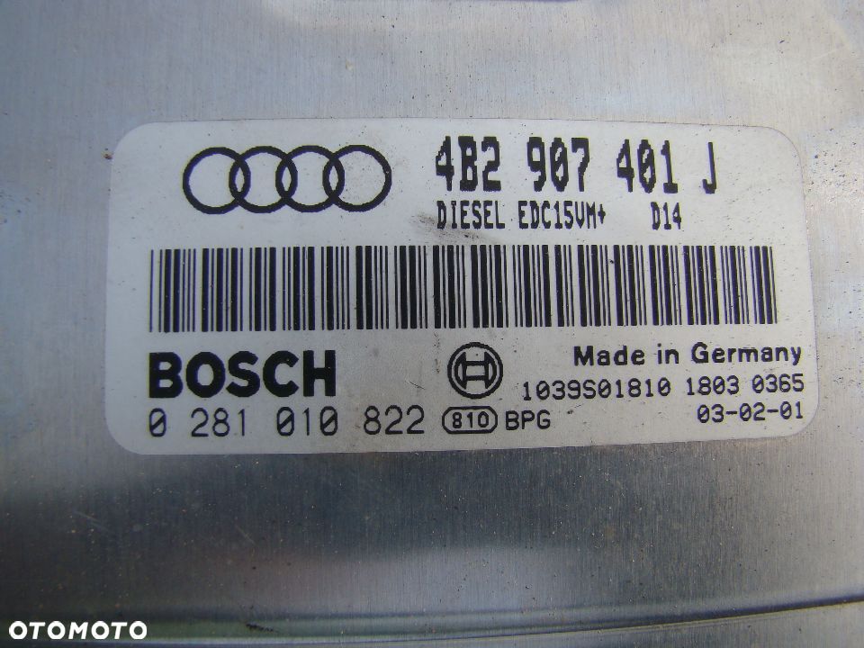 KOMPUTER STEROWNIK SILNIKA EDC15 2,5 TDI 180KM AUDI A6 C5 LIFT - 2