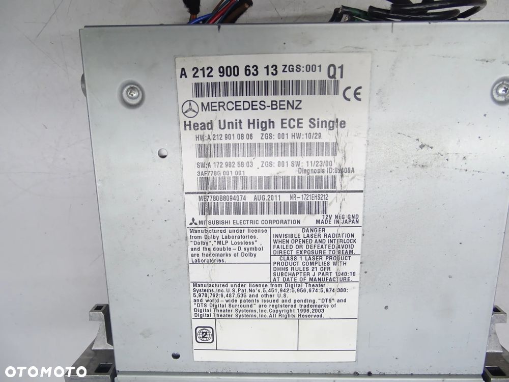 E KLASA W212 Panel Radio 2129006313 - 5