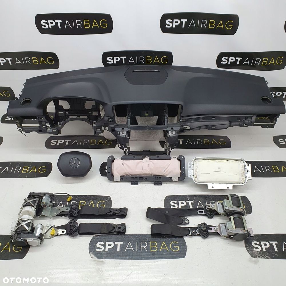 MERCEDES ML X166 DESKA ROZDZIELCZA KONSOLA KOKPIT PULPIT PODUSZKI AIRBAG AIR BAG PASY KIT SET - 1