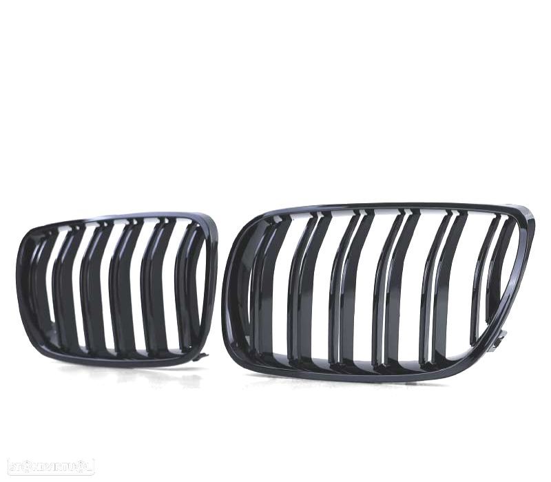 GRELHAS FRONTAIS DUPLAS BMW X3 E83 06-11 PRETO BRILHANTE - 3
