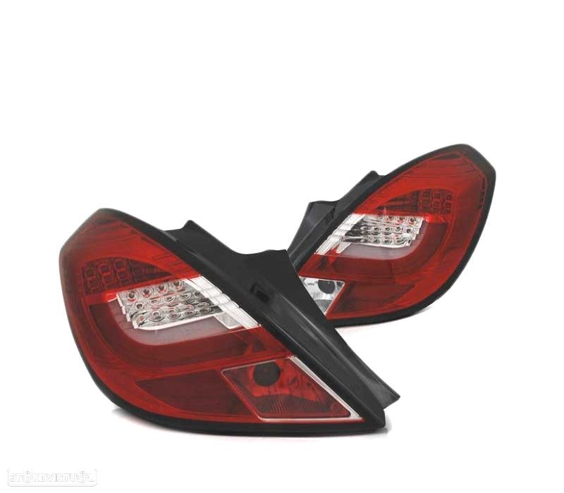 FAROLINS TRASEIROS LED PARA OPEL CORSA D 3P 06-14 VERMELHO - 2