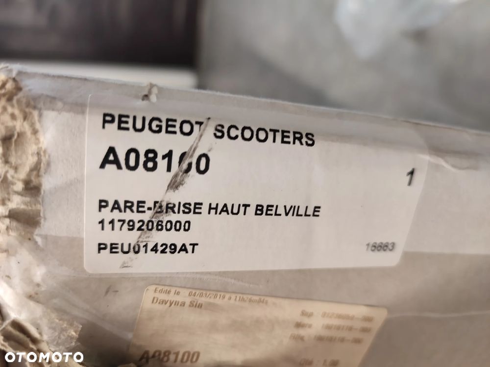 Szyba, szybka, owiewka przód Peugeot Belville - 14