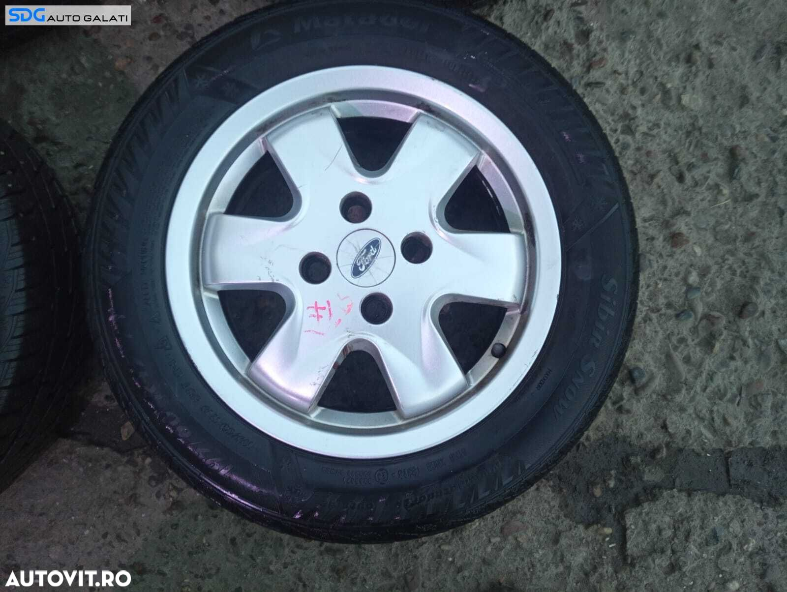 Set 4 Roti Jante Aliaj FARA Cauciucuri 6Jx15H2 ET52.5 195 60 R15 Anvelope Iarna Ford Fusion 2002 - 2012 Cod 1S4J-BA [M7216] - 2