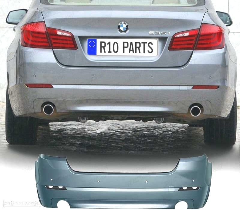 PÁRA-CHOQUES TRASEIRO BMW F10 2 SAIDAS COM PDC - 1