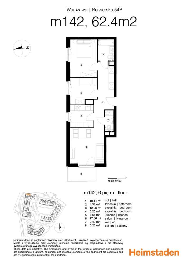 3-pokojowe |Osobna Kuchnia !!|62.4 m2 | Internet w cenie |Bezpośrednio