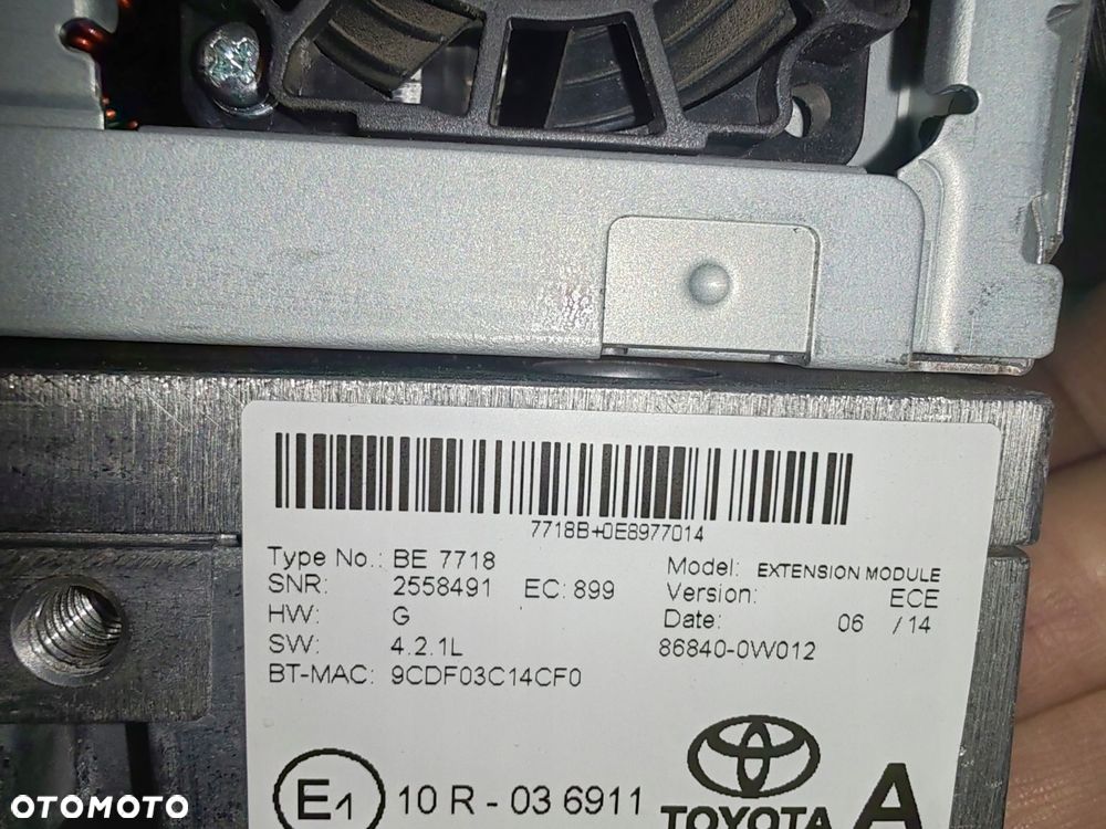 radio nawigacja oryginalna moduł navi 86840-0w012 toyota verso lift 13-18 - 5