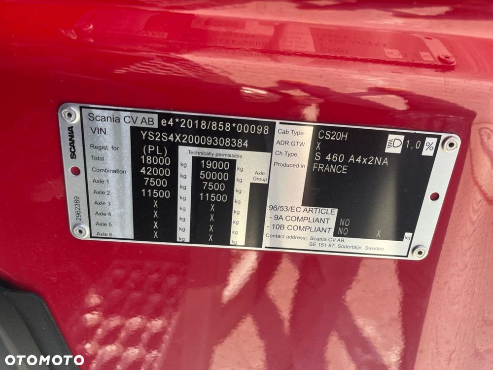 Scania S 460 A4x2NA Rok gwarancji na układ napędowy - 7