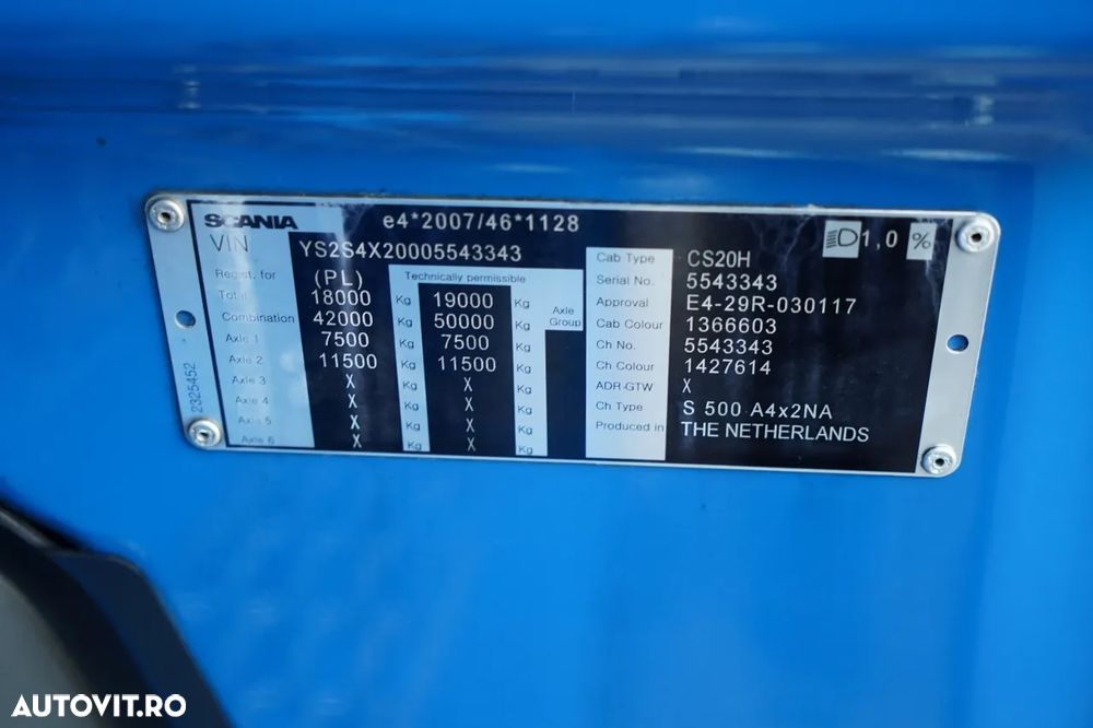 Scania S 500 / RETARDER / I-PARK COOL / JANTE DIN ALIAJ - 35