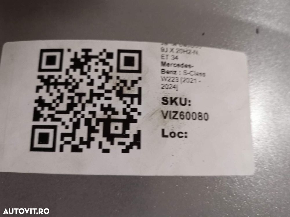 Janta 9J X 20H2-N, ET 34 R20 Mercedes-Benz  S-Class W223 2021 2022 202 - 8