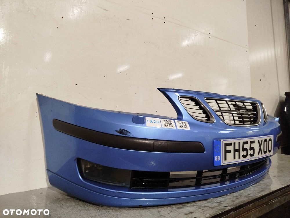 ^ ZDERZAK PRZÓD PRZEDNI SAAB 9-3 93 CABRIO ELECTRIC BLUE NIEBIESKI BŁĘKITNY SPRYSKIWACZE LAMP XENON HALOGENY - 2