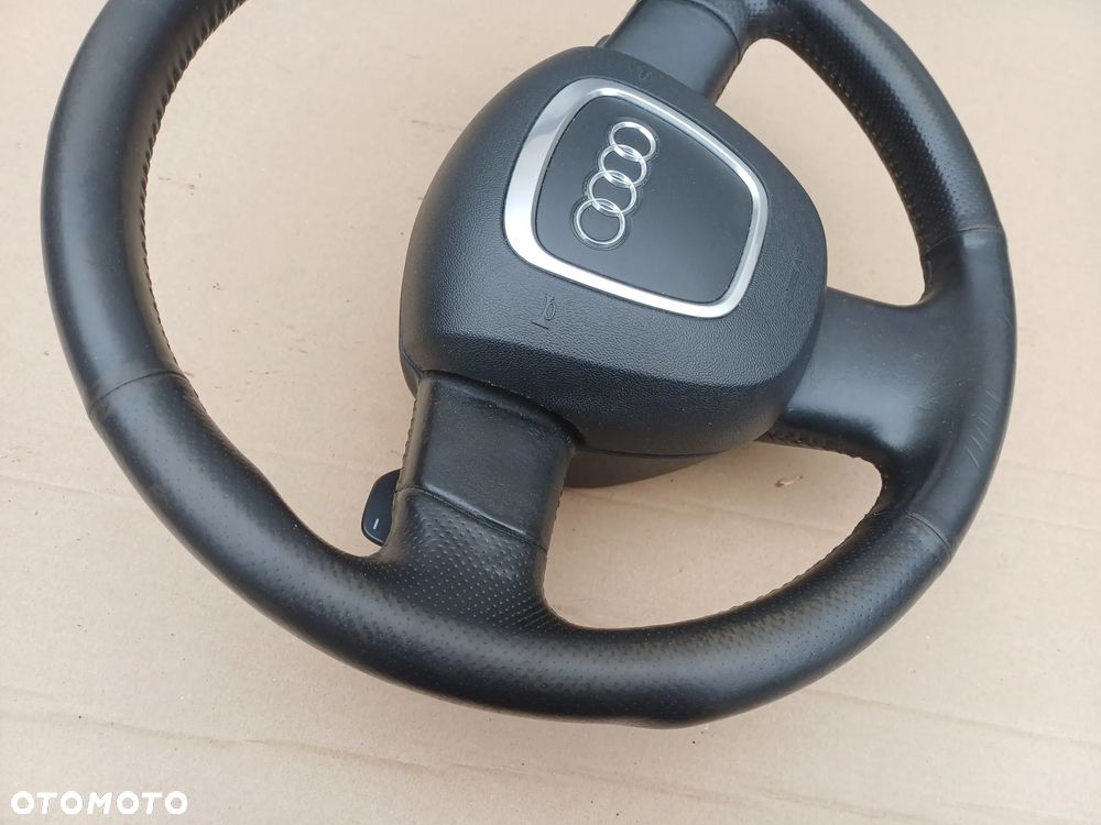 Audi A3 8P kierownica trójramienna skóra łopatki airbag poduszka kierowcy 8P0419091BK 8P0880201BJ - 6