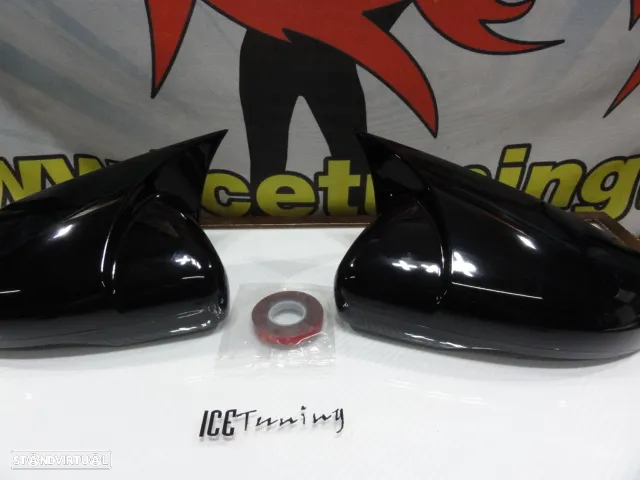 Capas / carcaça de espelhos preto brilhante VW Golf 7, 7.5 2012-2020, Touran 2016-2021 M4 look - 4