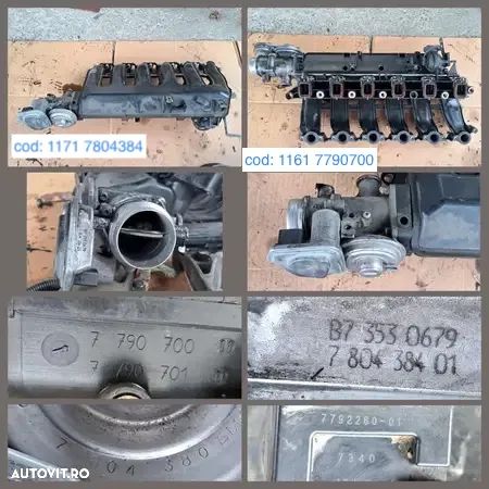 Anexe motor M57N2 X5 E70 3.0d X6 E71 Capac chiuloasa galerie admisie termoflot fulie vibrochen galerie evacuare rampa injectoare  electromotor turbina EGR pompa vacuum instalatie electrica bmw 235cp 286cp - 3