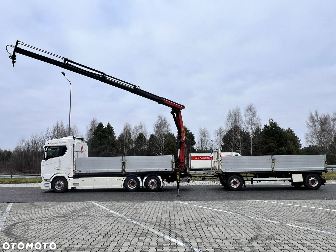 Scania s730 zestaw z przyczepa 2017/18 v8 palfinger dźwig z hds 6x2/4 - 16