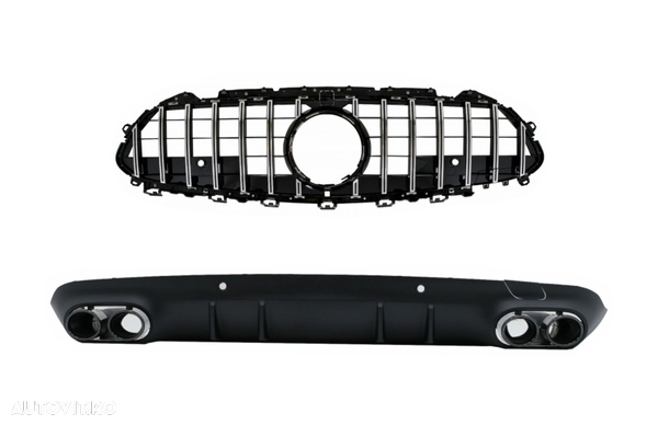 Grila Centrala cu Difuzor si Ornamente Tobe compatibil cu Mercedes CLS