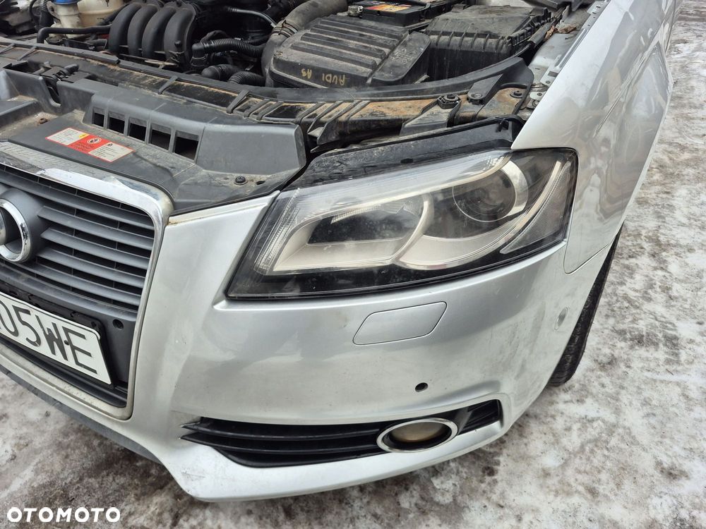 Kompletny zderzak audi a3 8p lift sline 6xpdc spryskiwacze srebrny