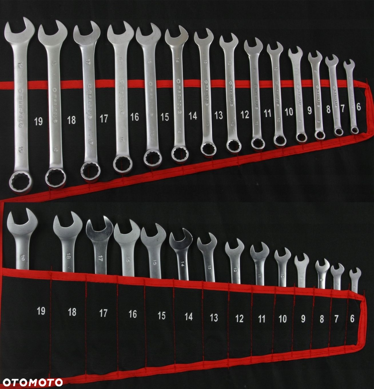 KLUCZE PŁASKO OCZKOWE 6-32 TORX TYP C GIĘTE ZESTAW KLUCZY 47sz NASADOWE - 12