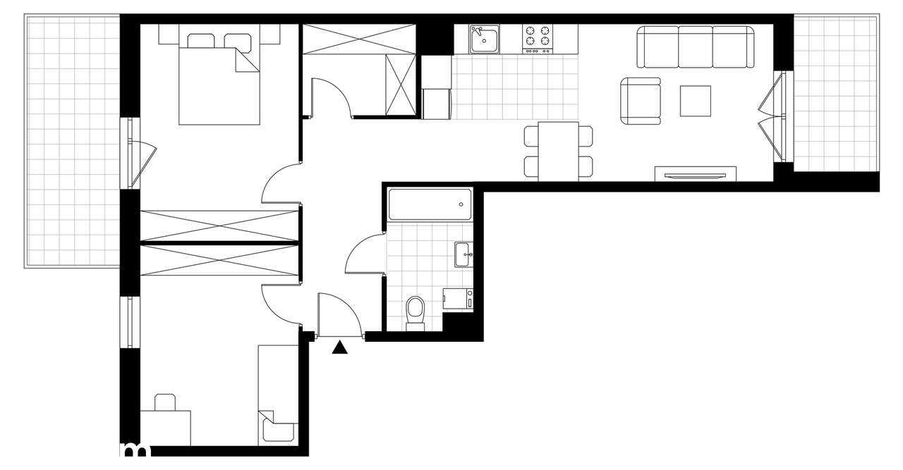 3-pokojowe mieszkanie 62m2 + balkon Bezpośrednio - Pełny obrazek: 3/23