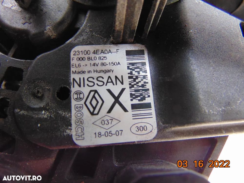 Alternator renault 1.5 megane 4 scenic clio 4 kangoo kadjar nissan qashqai 1.5 - 2