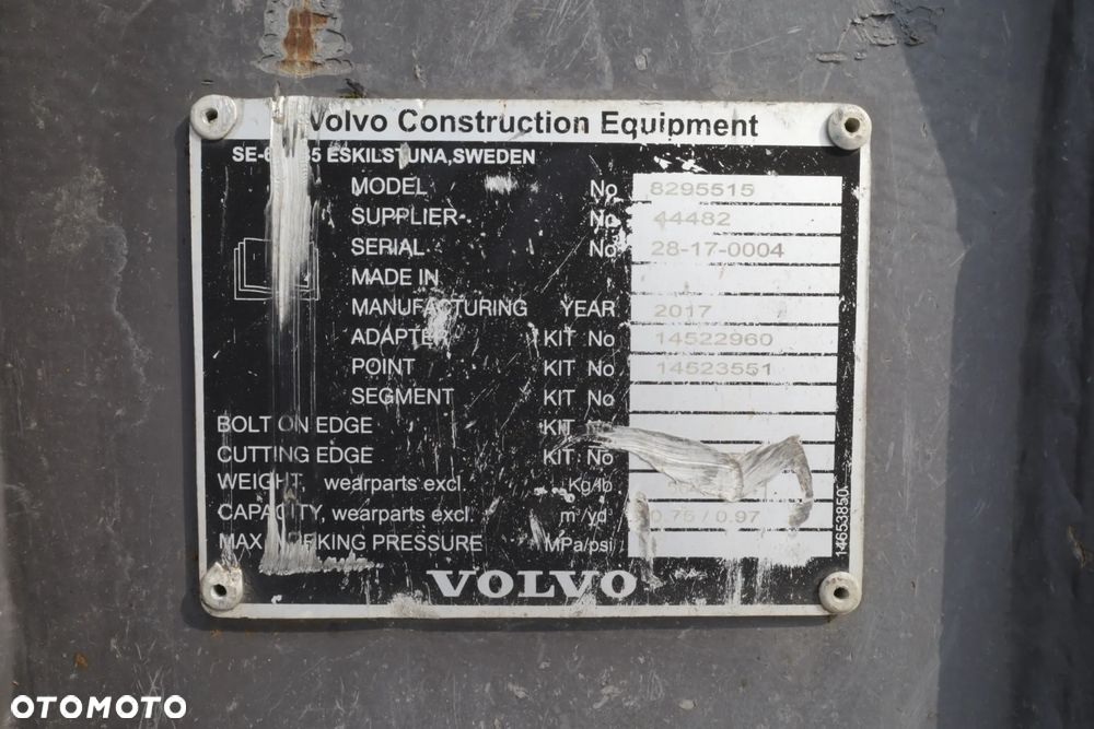 Oryginalna łyżka kopiąca Volvo z zębami na s60 * 100 CM * S60 * 0.75l * 2017r * - 17