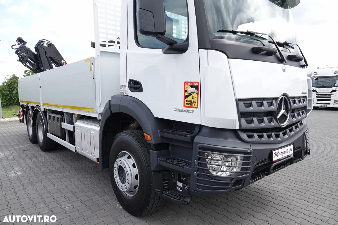 Mercedes-Benz AROCS 2640/ 6x4 / TRANSMISIE - 6,5 M / HDS HIAB 158 DS-4 / extensie: 12,5 M / EURO 6 / RADIOCOMANDĂ / ROTATOR / FURCI / 2020 - 8