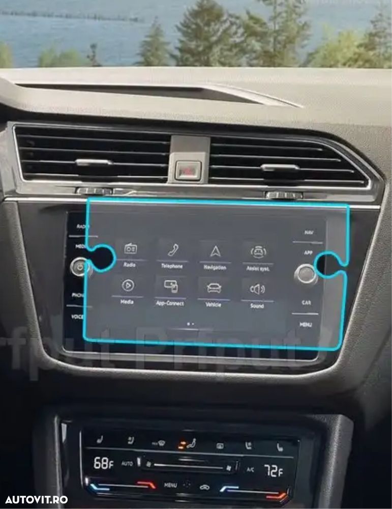 Folie Ecran Sticla Protectie Autocolant Navigatie Vw Tiguan 2021+ - 1