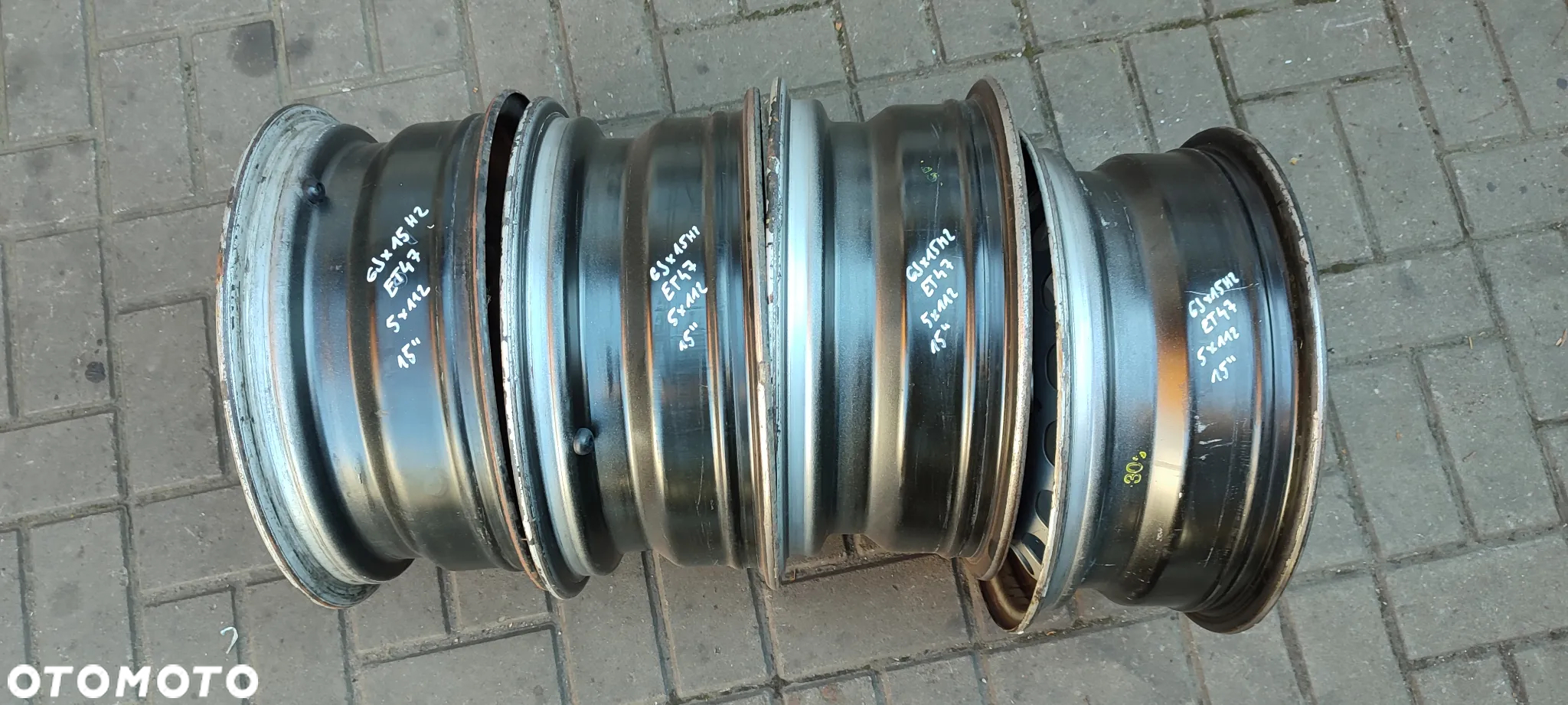 FELGI STALOWE 5x112 6Jx15 CALI ET47 2K0601027B VW CADDY GOLF VI VII PLUS TOURAN 4 SZTUKI KOMPLET - 8