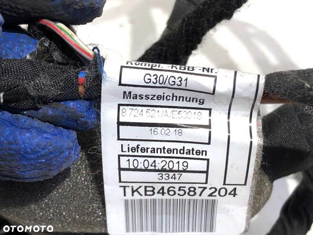 WIĄZKA DRZWI TYŁ PRAWY  BMW 5 (G30, F90) 2016 - 2022 530 e Plug-in-Hybrid 135 kW [184 KM] Hybryda - 4