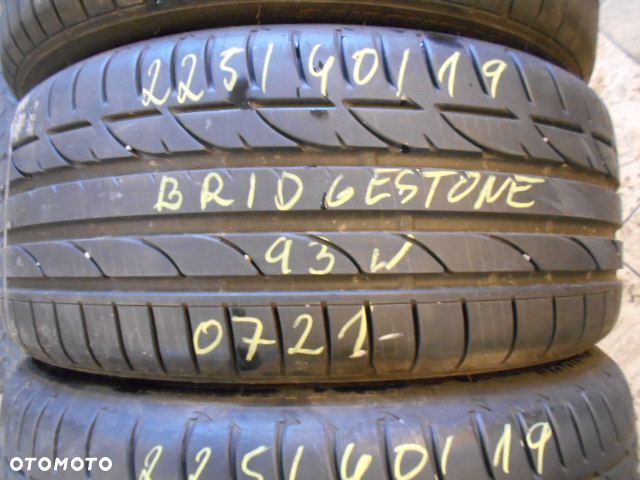 Opony 225/40r19 bridgestone potenza s001 7,5mm lato komplet - 4