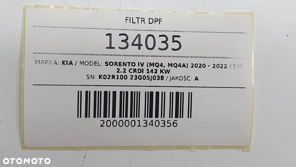 FILTR DPF 2.2 CRDI KIA SORENTO IV K02R100 - 7