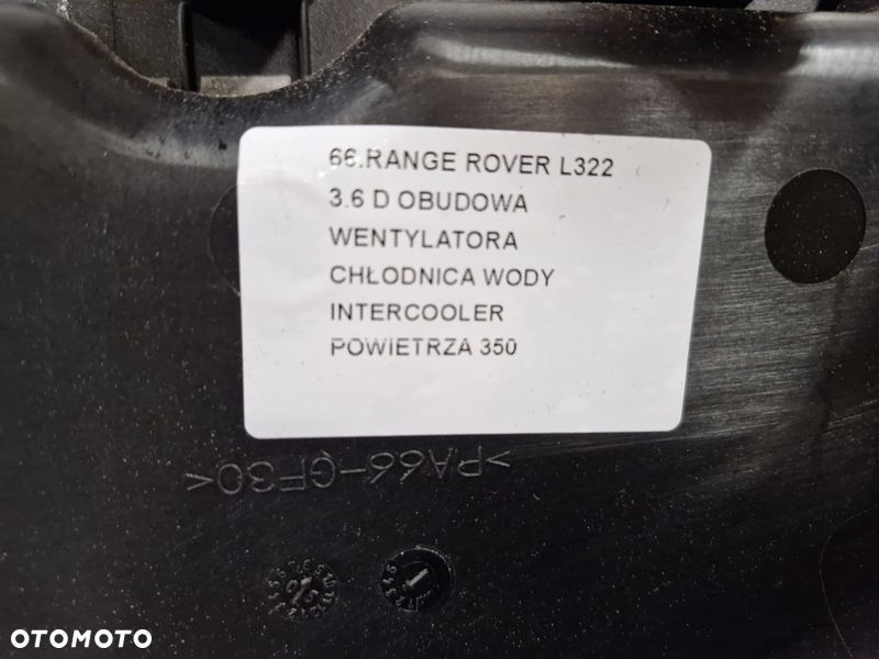 range rover l322 3.6 d obudowa wentylatora chłodnica wody intercooler powietrza - 2