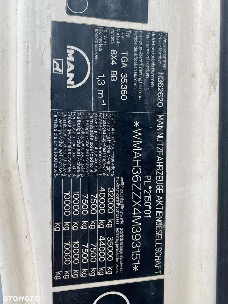 MAN TGA 35.360 Betonomieszarka Stetterr 9m3 - 23