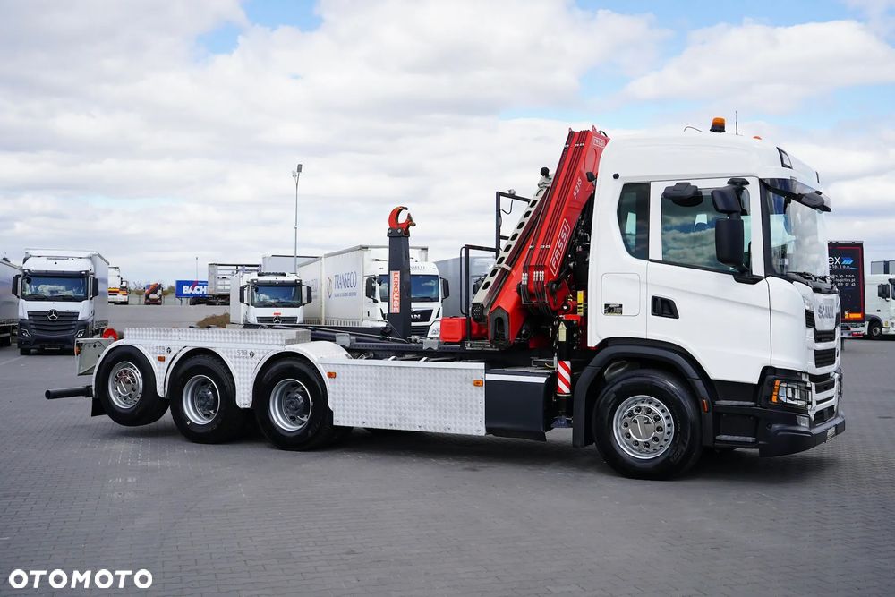 Scania G 410 / E 6 / 8 X 4 / HDS + HAKOWIEC / TRIDEM / CNG / RETARDER / FASSI F 215 - 6