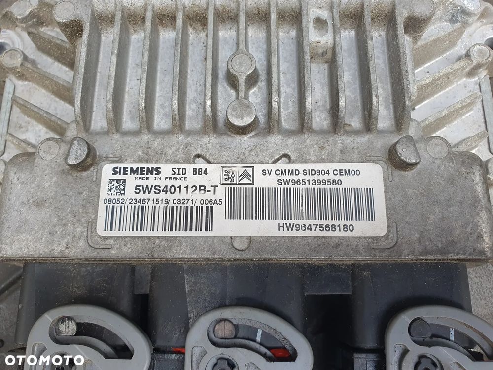 CITROEN C2 C3 1.4HDI ECU KOMPUTER STEROWNIK SILNIKA 5WS40112B-T 9651399580 9647568180 - 2