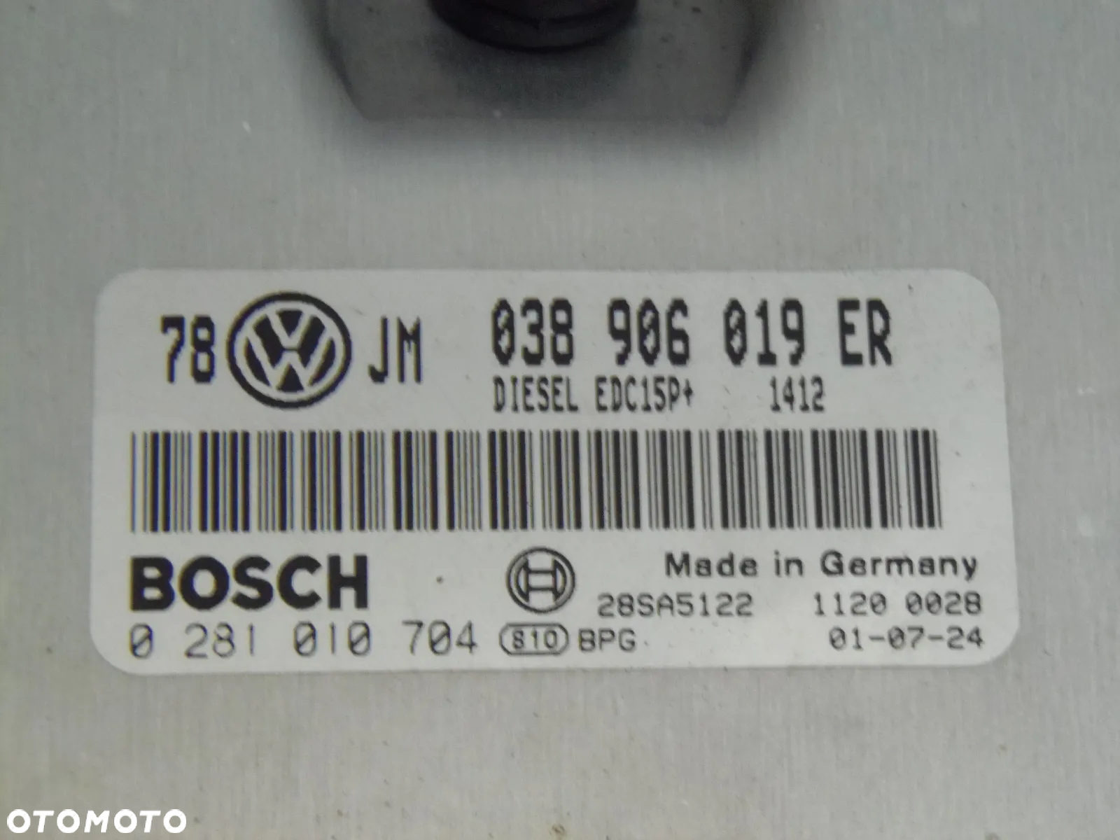 VW PASSAT B5 LIFT 1.9 TDI STEROWNIK 038906019ER - 2