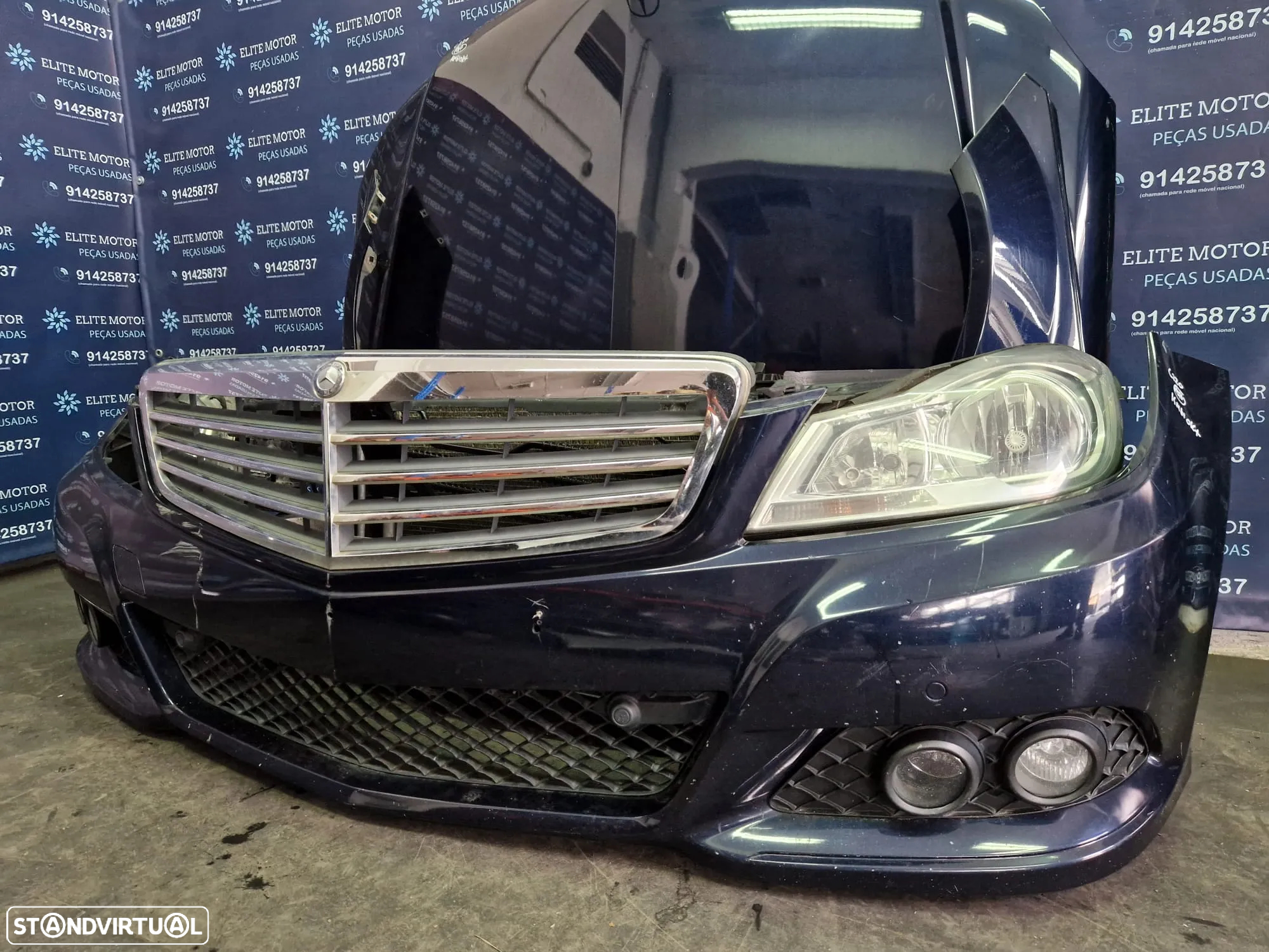 Frente completa usada MERCEDES CLASS C W204 FACELIFT FASE 2 CDI parachoques oticas capot guardalamas reforço - 2
