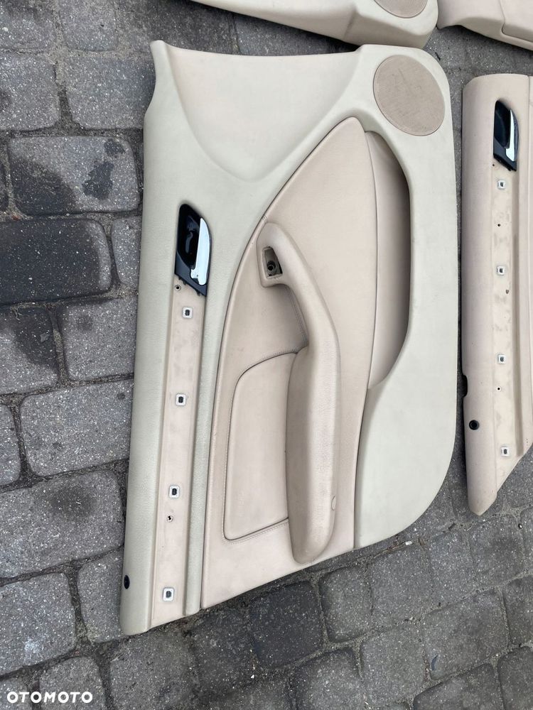 boczki bmw e46 sedan kombi skóra kremowa europa - 5