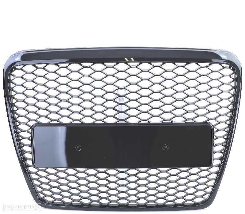 GRELHA FRONTAL AUDI A6 C6 4F 08-11 LOOK RS PRETO BRILHANTE - 2