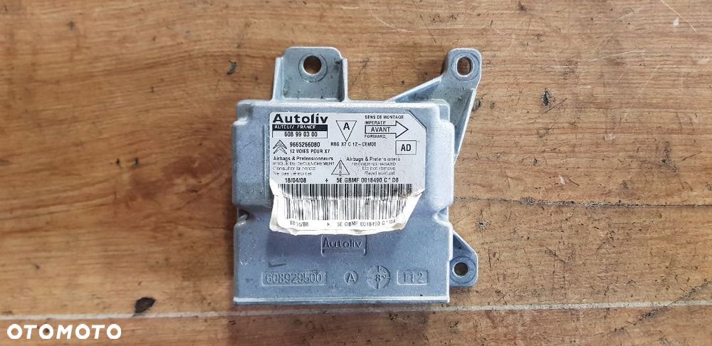 CITROEN C5 III X7 MODUŁ SENSOR AIRBAG 9665266080 - 1