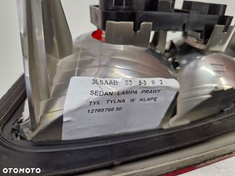 saab 93 9-3 2 ii sedan lampa prawy tył prawa tylna w klapę 12785766 - 5